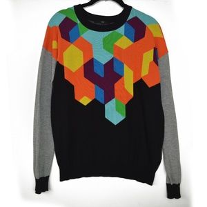 Tibi Hexagon Multicolored Sweater